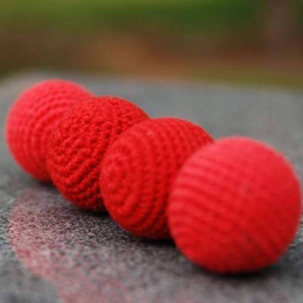 Chop Cup Balls Set of 2 -  Red 1.9 cm (ordinary an...