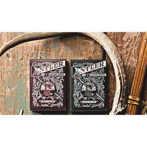 Antler Playing Cards (Maroon) by Dan and Dave
