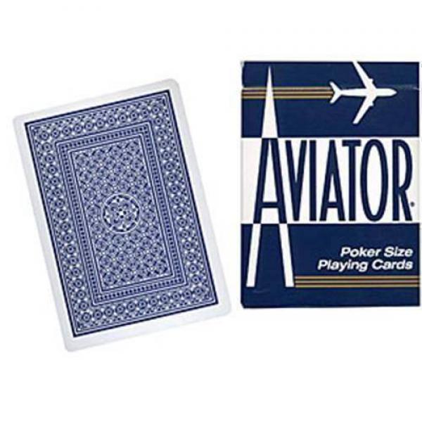 Cards Aviator Jumbo Index Poker Size - blue back