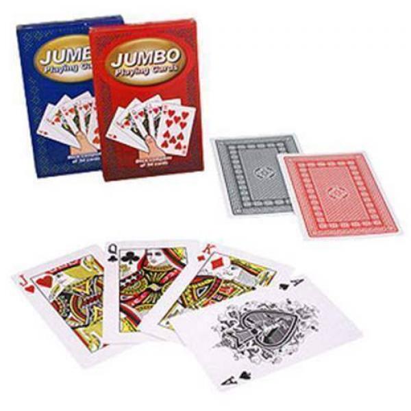 Jumbo Playing Cards 9.5 x 14.5 cm - red back
