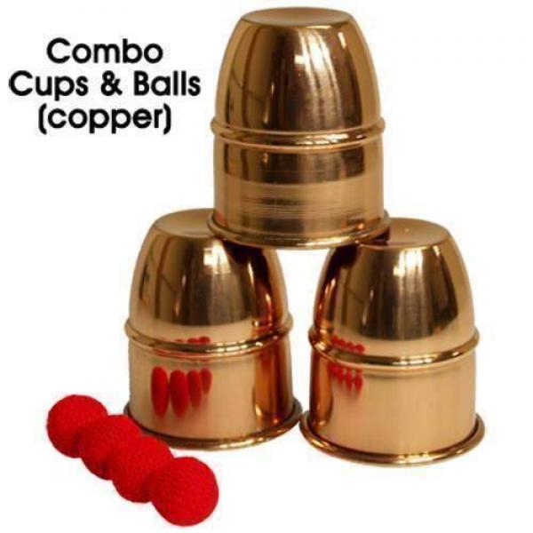 Combo Cups & Balls (Copper) by Premium magic