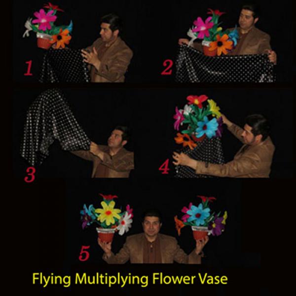 Flying Multiplying Flower Vase by Black Magic