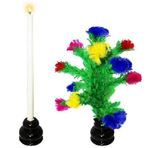 Candle in flowers