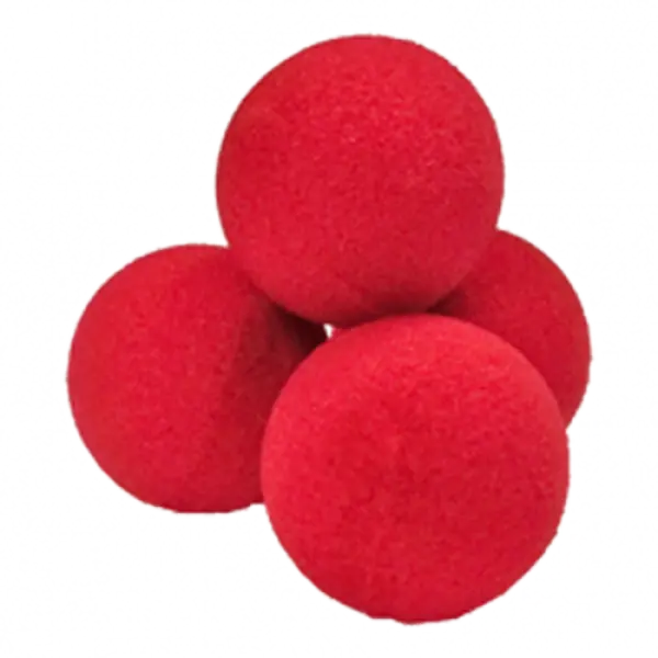 Soft sponge balls - Set of 4 balls 3.5 cm - Red