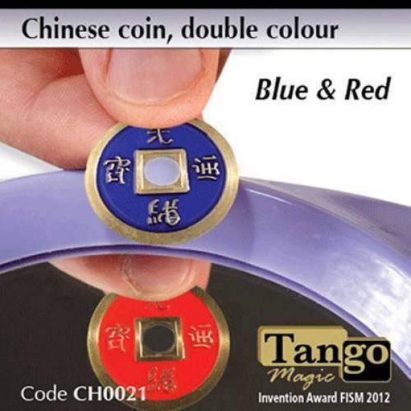 Chinese Coin Blue & Red by Tango Magic 