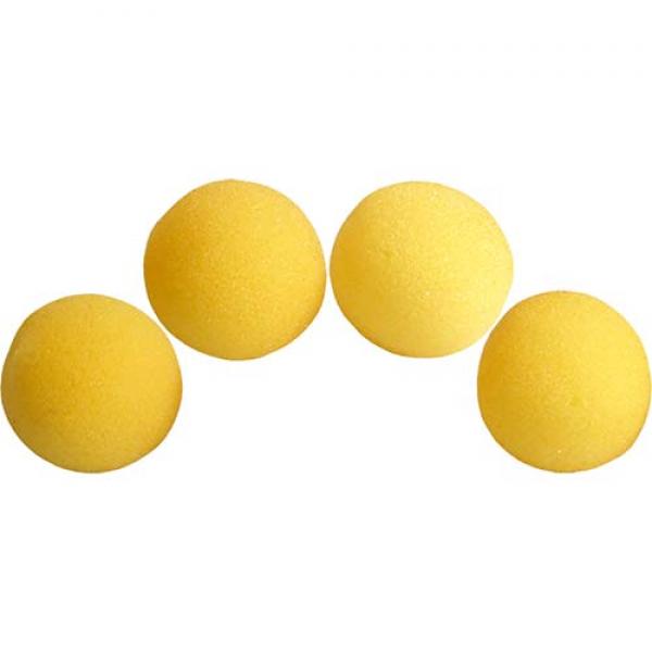 2.5 cm Super Soft Sponge Balls (Yellow) Pack of 4 ...