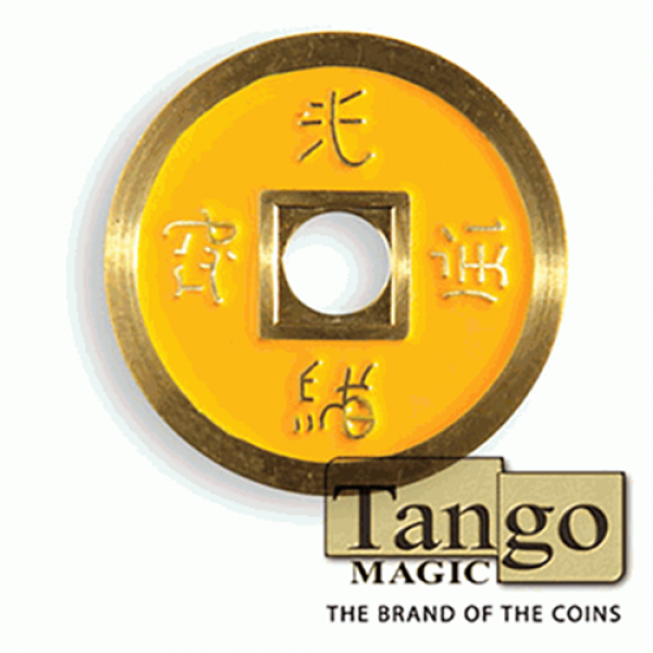 Dollar Size Chinese Coin (Yellow and Red) by Tango...