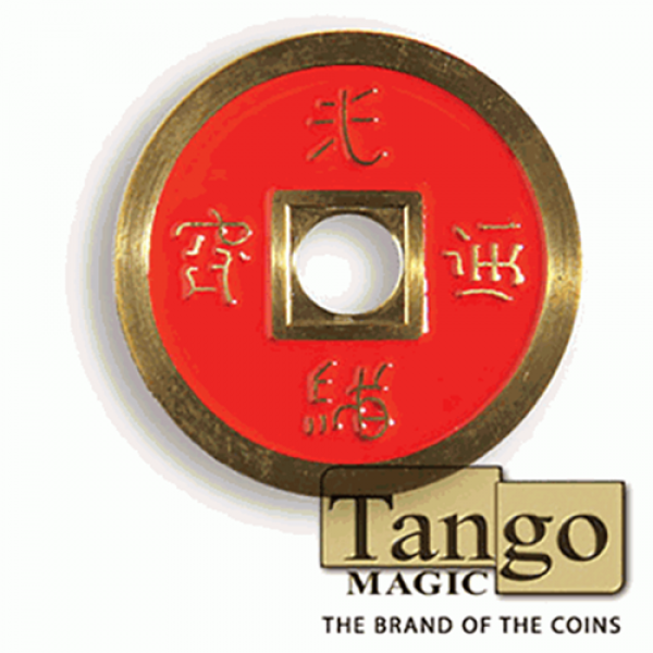 Dollar Size Chinese Coin (Red and Blue) by Tango (...