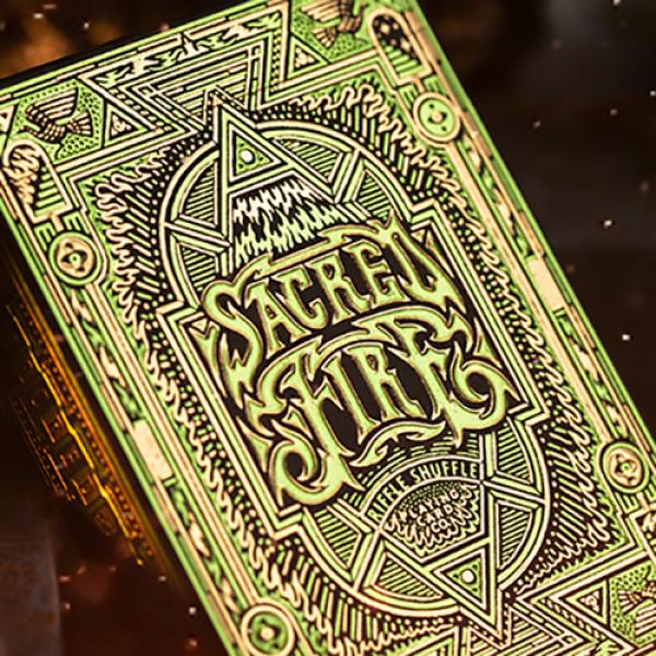 Sacred Fire (Emerald Flare) Playing Cards by Riffl...