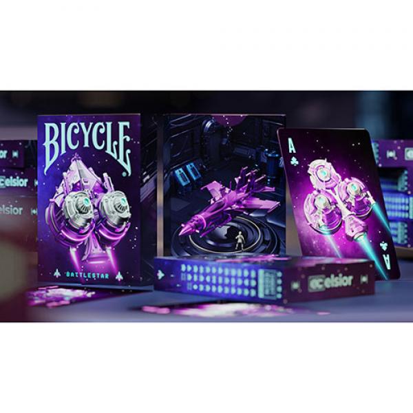 Bicycle Battlestar (blue seal) (Starlight Gilded) Playing Cards
