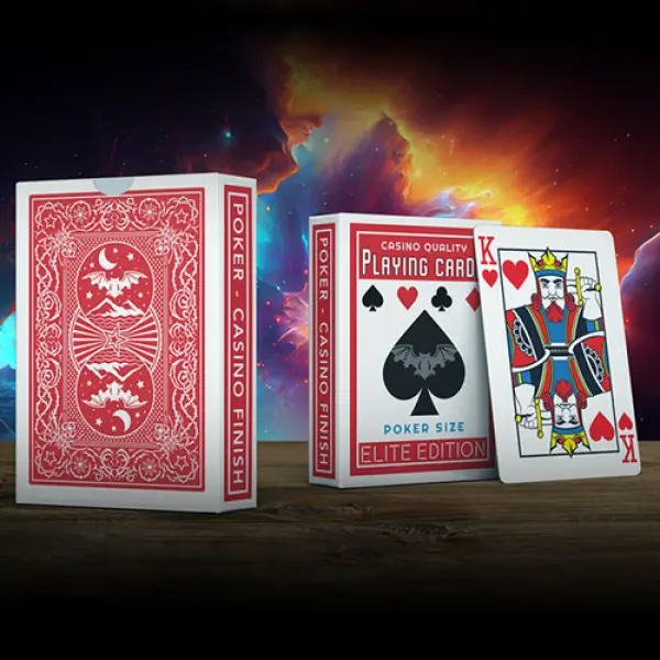 Elite Night Flight (Red) Marked Playing Cards by S...