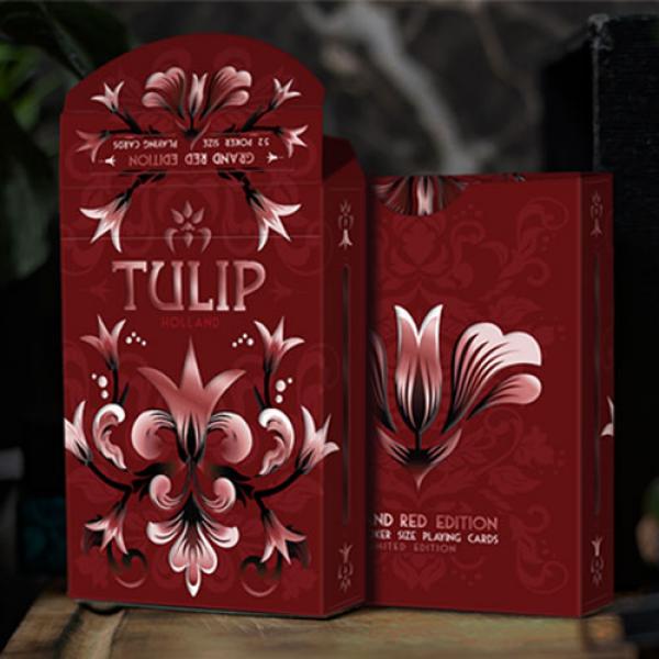 Grand Tulip Red Gilded Playing Cards