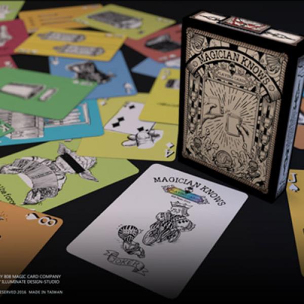 Magician Knows Playing Cards V1 (Color) by 808 Mag...