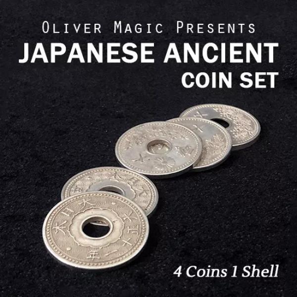 Japanese Ancient Coin Set (4 Coins 1 Shell) by Oli...
