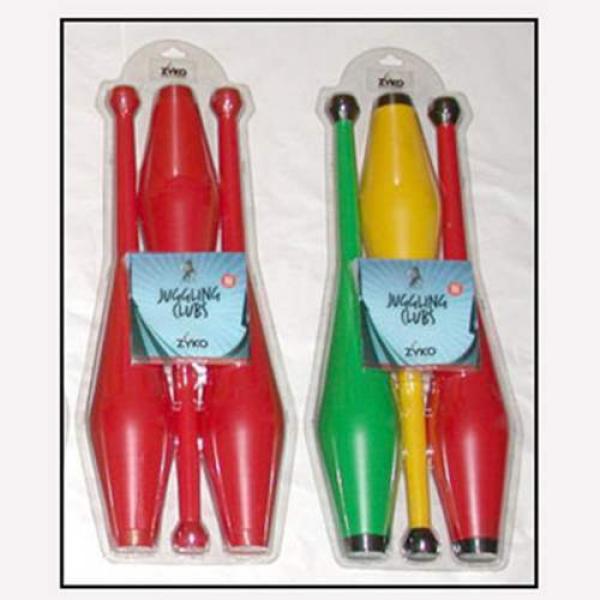 Juggling Set (3 Undecorated Clubs and DVD) - Yello...