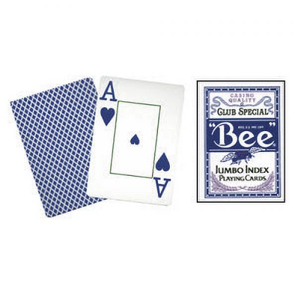 Bee Jumbo Index Card Deck - Casino Quality Blue Ba...