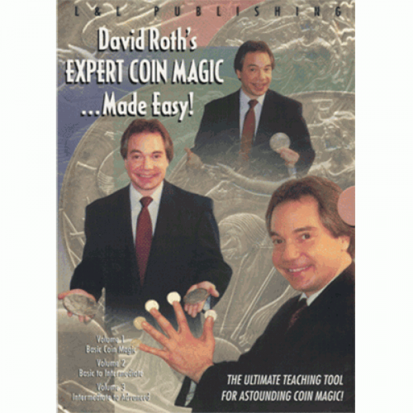 David Roth Expert Coin Magic Made Easy (3 Vol. set...