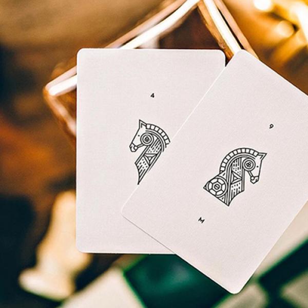 Knights V2 (White) Playing Cards by Madison and Ramsey - Ellusionist