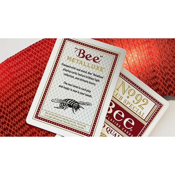 Bee Red MetalLuxe Playing Cards by US Playing Card