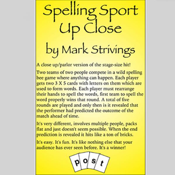 SPELLING SPORT CLOSE -UP by Mark Strivings