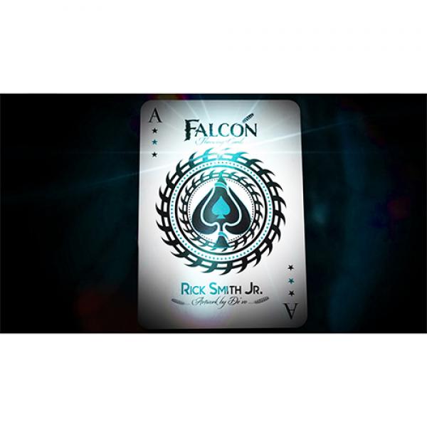 Aqua Falcon Throwing Cards by Rick Smith Jr. and De'vo