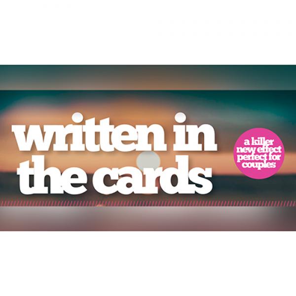 Written in the Cards Standard package (Gimmicks and Online Instructions) by Jamie Daws