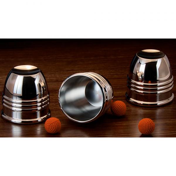 Cups and Balls Set (Stainless-Steel With Black Matt Inner) by Bluether Magic and Raphael