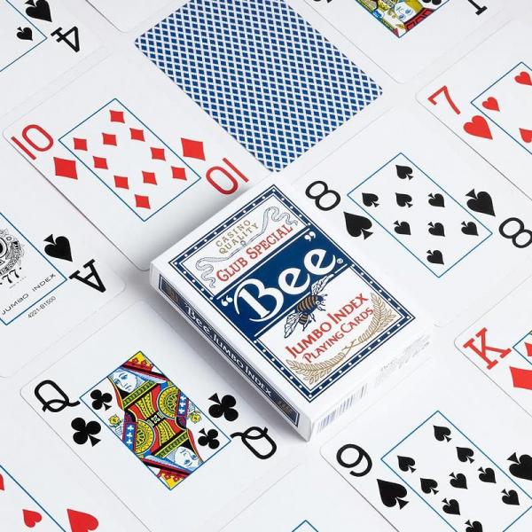 Bee Jumbo Index Card Deck - Casino Quality Blue Back